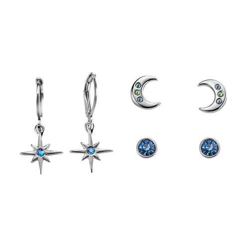 Set Aretes x3 Silver Eclipse
